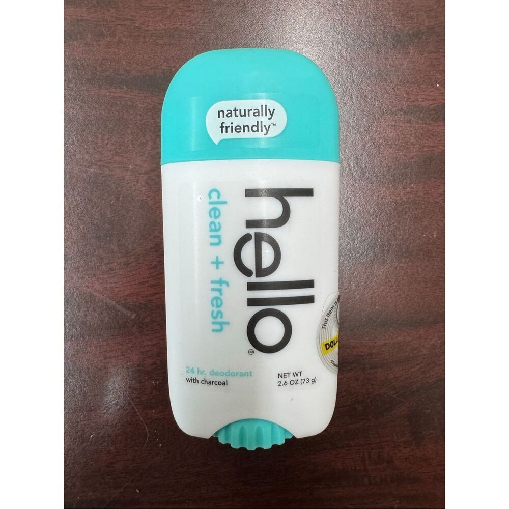 NWT Hello Clean & Fresh Deodorant with Charcoal- 2.6 oz